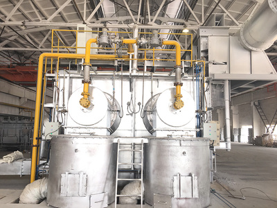 30T燃气熔炼炉+30T电加热保温炉